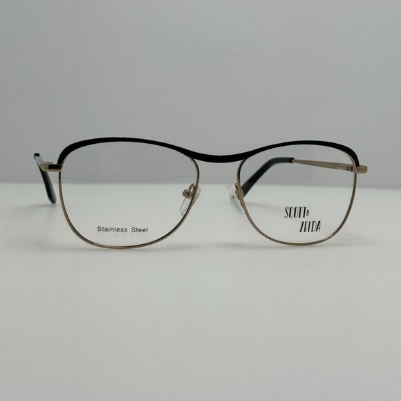 Scott & Zelda Eyeglasses Eye Glasses Frames 7451 Black Gold 55-17-142 main image 6